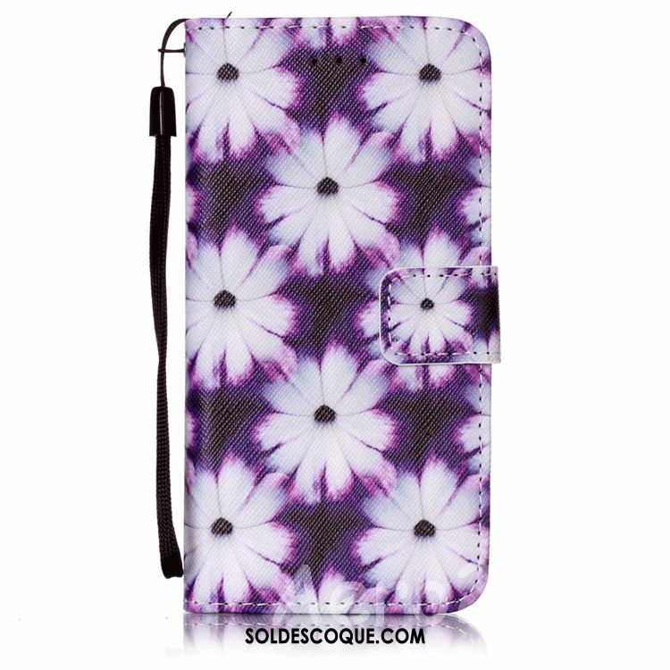 Coque Huawei Y7 2018 Téléphone Portable Tout Compris Blanc Étui En Cuir Fluide Doux Pas Cher