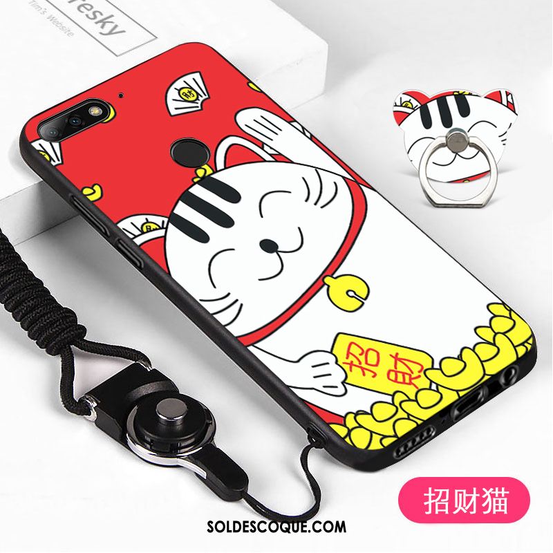 Coque Huawei Y7 2018 Étui Ornements Suspendus Téléphone Portable Blanc Pas Cher