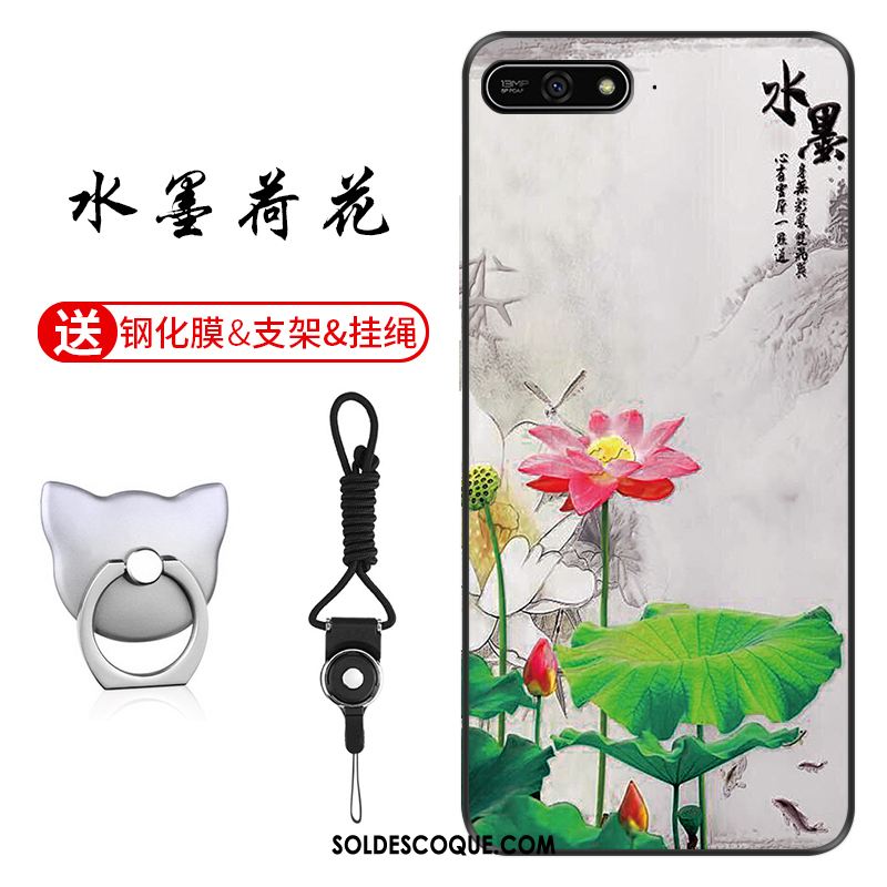 Coque Huawei Y7 2018 Étui Vert Modèle Personnalisé Protection Pas Cher