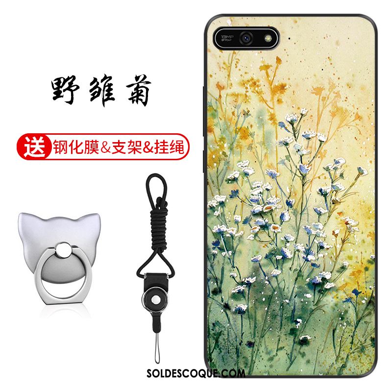 Coque Huawei Y7 2018 Étui Vert Modèle Personnalisé Protection Pas Cher