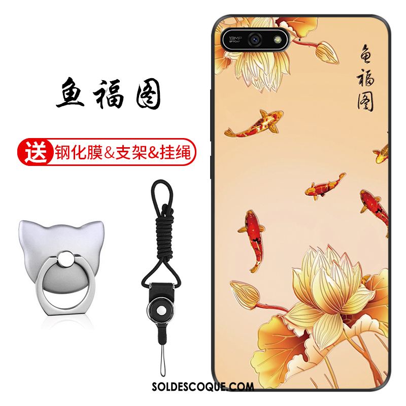 Coque Huawei Y7 2018 Étui Vert Modèle Personnalisé Protection Pas Cher