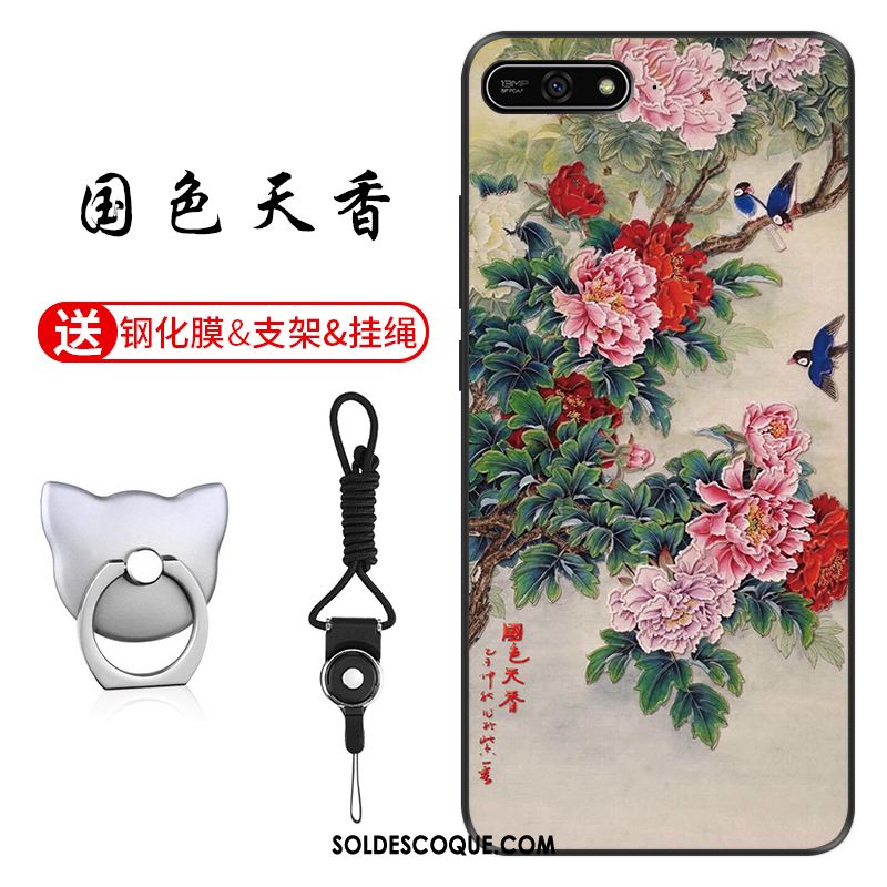 Coque Huawei Y7 2018 Étui Vert Modèle Personnalisé Protection Pas Cher