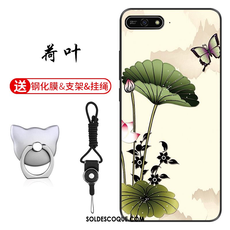 Coque Huawei Y7 2018 Étui Vert Modèle Personnalisé Protection Pas Cher