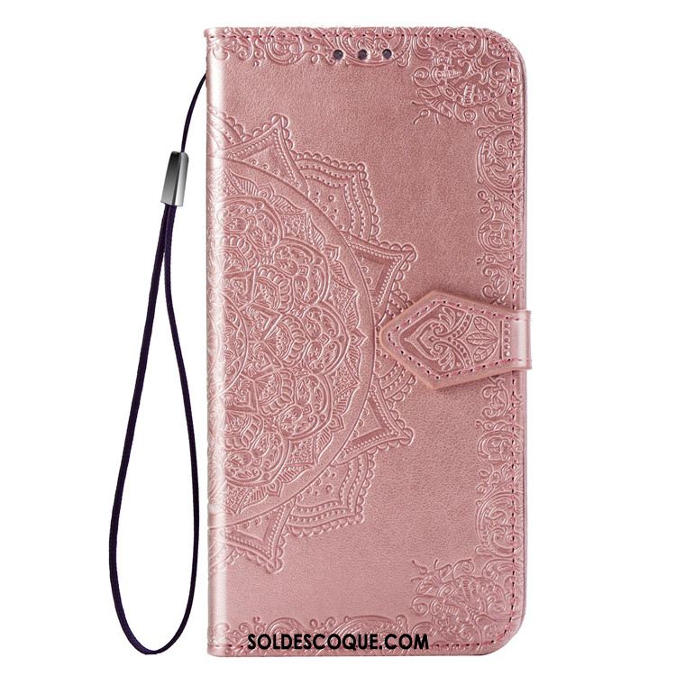 Coque Huawei Y7 2019 Incassable Rose Étui En Cuir Tout Compris Clamshell Housse France