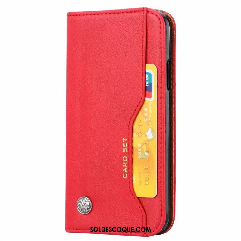 Coque Huawei Y7 2019 Étui En Cuir Magnétisme Protection Carte Classic En Ligne