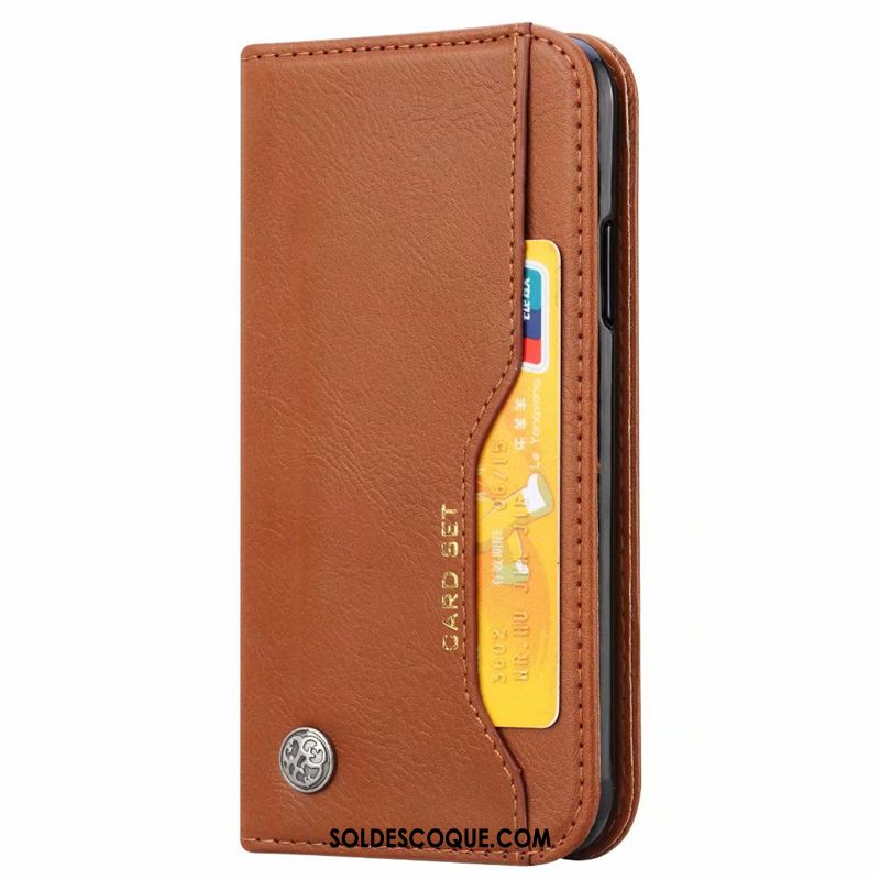 Coque Huawei Y7 2019 Étui En Cuir Magnétisme Protection Carte Classic En Ligne