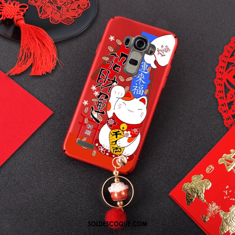 Coque Lg G4 Chiens Ornements Suspendus Incassable Étui Rouge Pas Cher