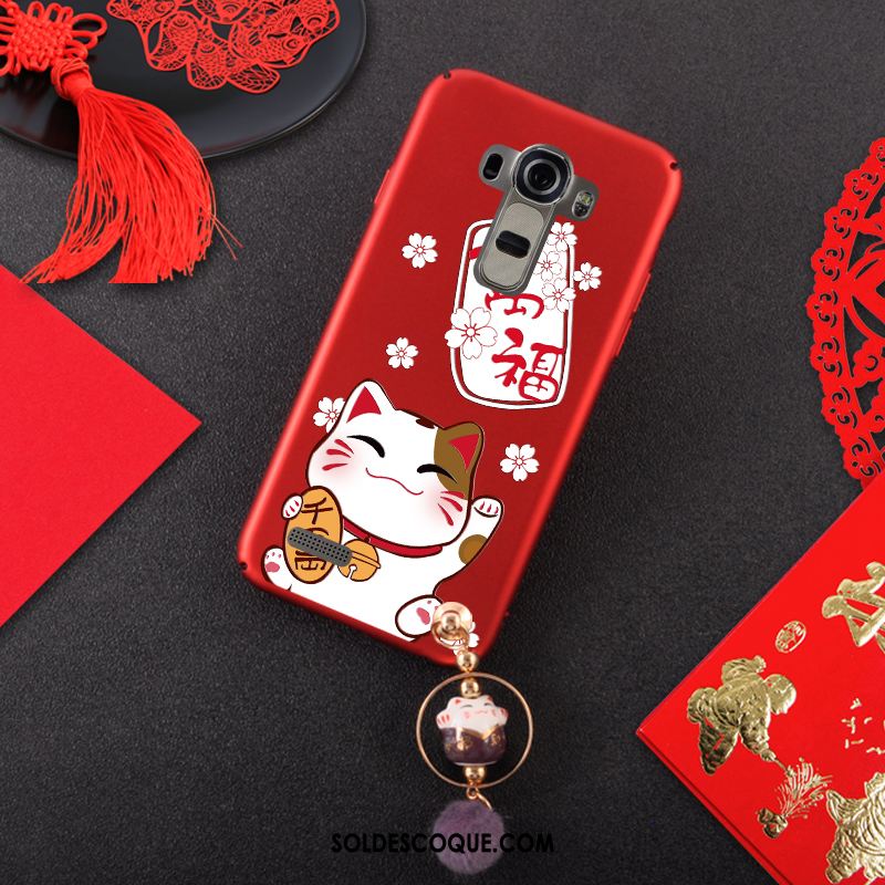 Coque Lg G4 Chiens Ornements Suspendus Incassable Étui Rouge Pas Cher