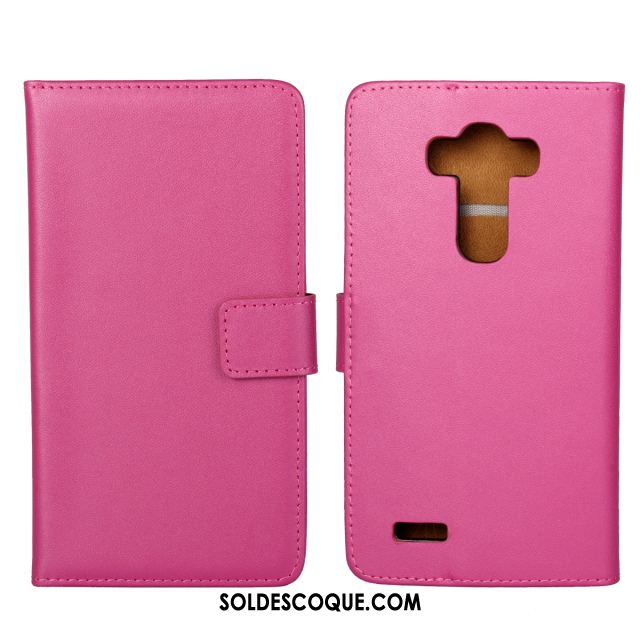 Coque Lg G4 Modèle Fleurie Violet Étui En Cuir Protection Téléphone Portable Pas Cher