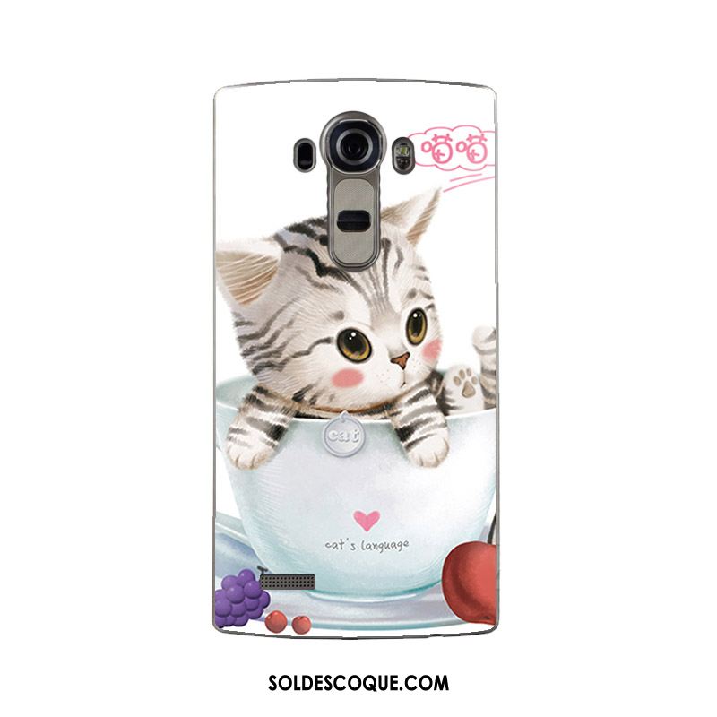 Coque Lg G4 Tout Compris Silicone Personnalisé Fluide Doux Blanc Soldes