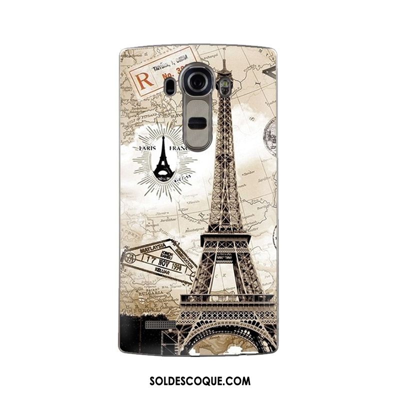 Coque Lg G4 Tout Compris Silicone Personnalisé Fluide Doux Blanc Soldes