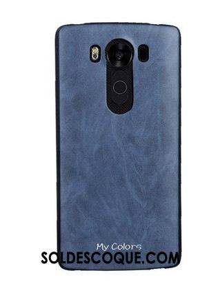 Coque Lg G4 Téléphone Portable Fluide Doux Cuir Bleu Qualité Soldes