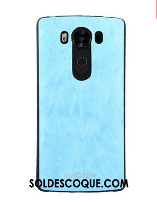 Coque Lg G4 Téléphone Portable Fluide Doux Cuir Bleu Qualité Soldes