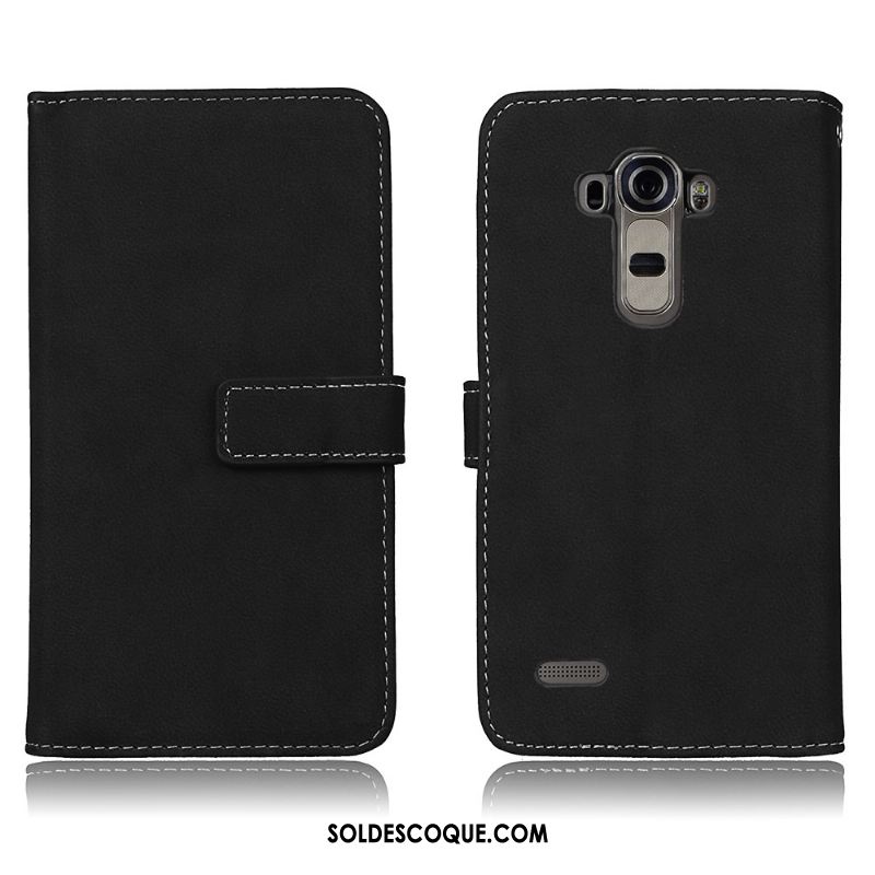 Coque Lg G4 Téléphone Portable Portefeuille Délavé En Daim Étui Clamshell Pas Cher