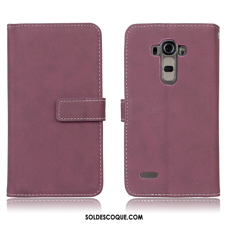 Coque Lg G4 Téléphone Portable Portefeuille Délavé En Daim Étui Clamshell Pas Cher