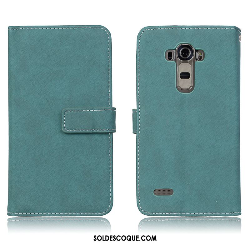 Coque Lg G4 Téléphone Portable Portefeuille Délavé En Daim Étui Clamshell Pas Cher