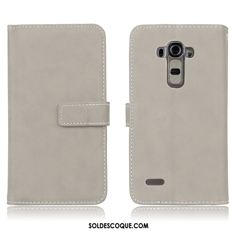 Coque Lg G4 Téléphone Portable Portefeuille Délavé En Daim Étui Clamshell Pas Cher