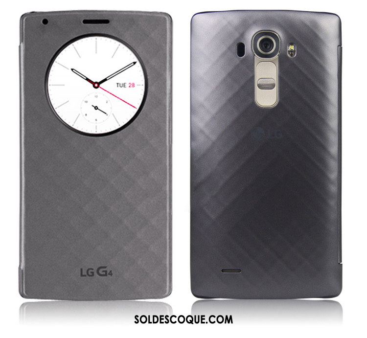 Coque Lg G4 Téléphone Portable Étui En Cuir Protection Dormance Bleu Pas Cher