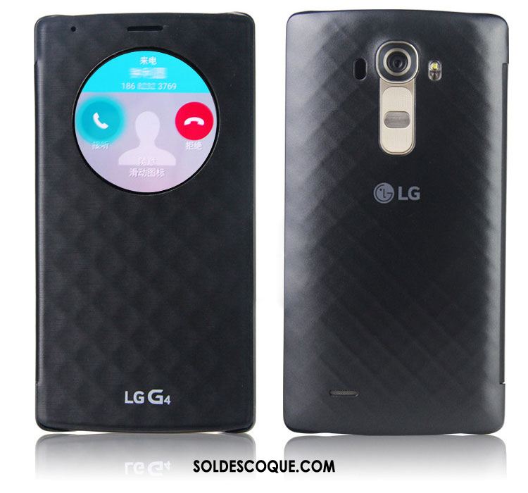 Coque Lg G4 Téléphone Portable Étui En Cuir Protection Dormance Bleu Pas Cher