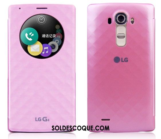 Coque Lg G4 Téléphone Portable Étui En Cuir Protection Dormance Bleu Pas Cher