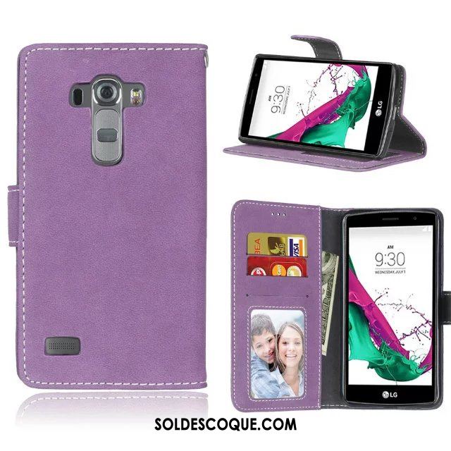 Coque Lg G4 Étui En Cuir Vert Fluide Doux Portefeuille Téléphone Portable Housse Pas Cher