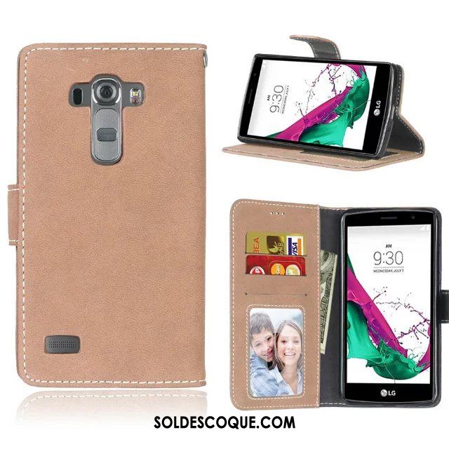 Coque Lg G4 Étui En Cuir Vert Fluide Doux Portefeuille Téléphone Portable Housse Pas Cher