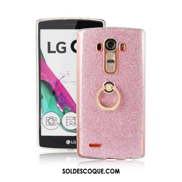 Coque Lg G4 Étui Support Incassable Une Agrafe Rose Soldes