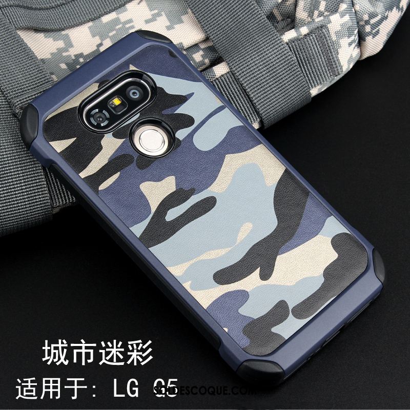 Coque Lg G5 Créatif Camouflage Incassable Protection Bleu Pas Cher