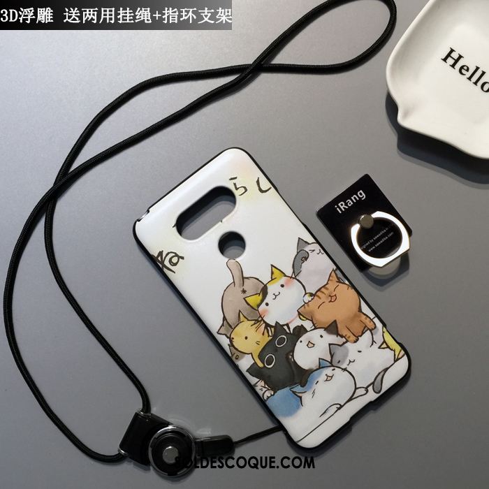 Coque Lg G5 Délavé En Daim Charmant Dessin Animé Tout Compris Étui Soldes