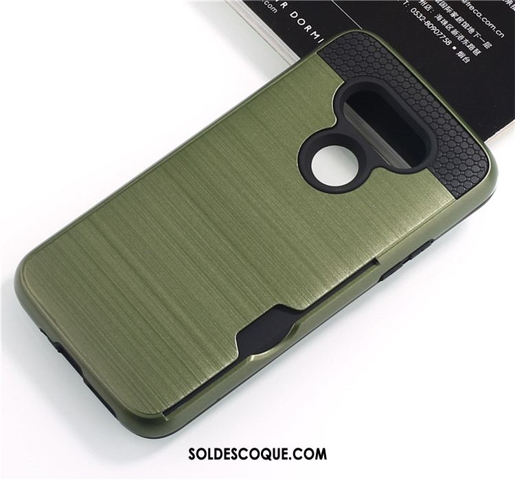 Coque Lg G5 Étui Vert Incassable Soie Carte Pas Cher