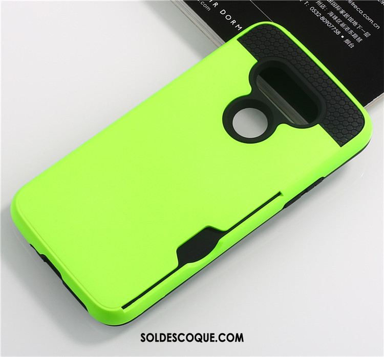 Coque Lg G5 Étui Vert Incassable Soie Carte Pas Cher