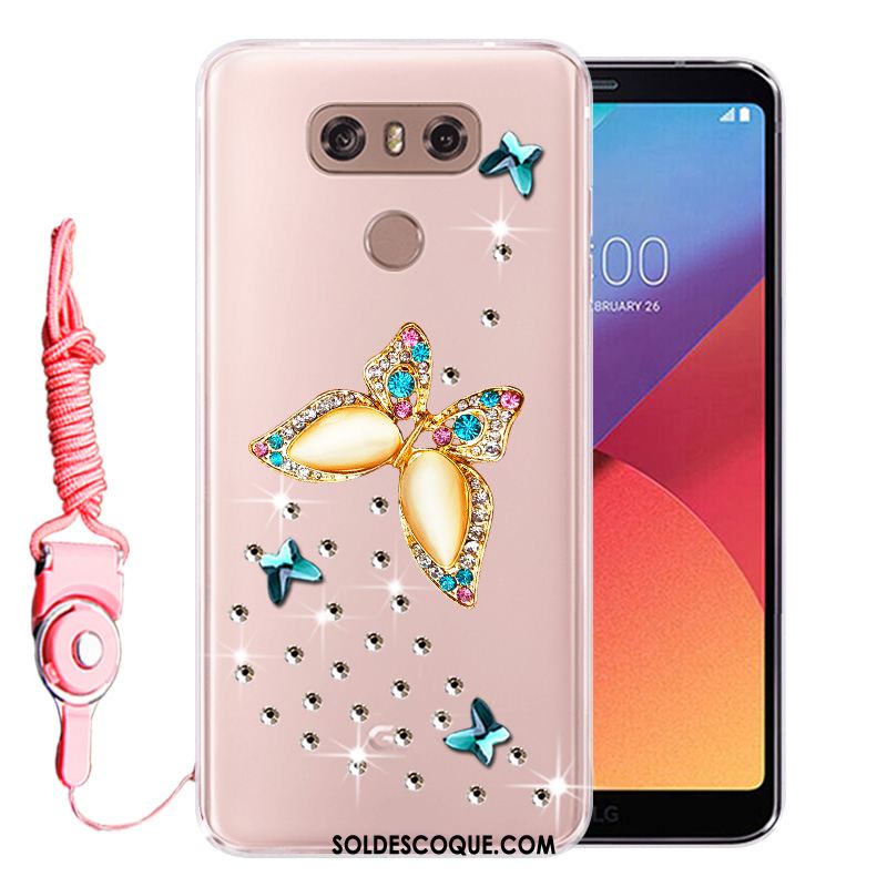 Coque Lg G6 Strass Téléphone Portable Protection Fluide Doux Incassable Pas Cher