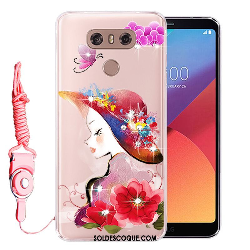 Coque Lg G6 Strass Téléphone Portable Protection Fluide Doux Incassable Pas Cher