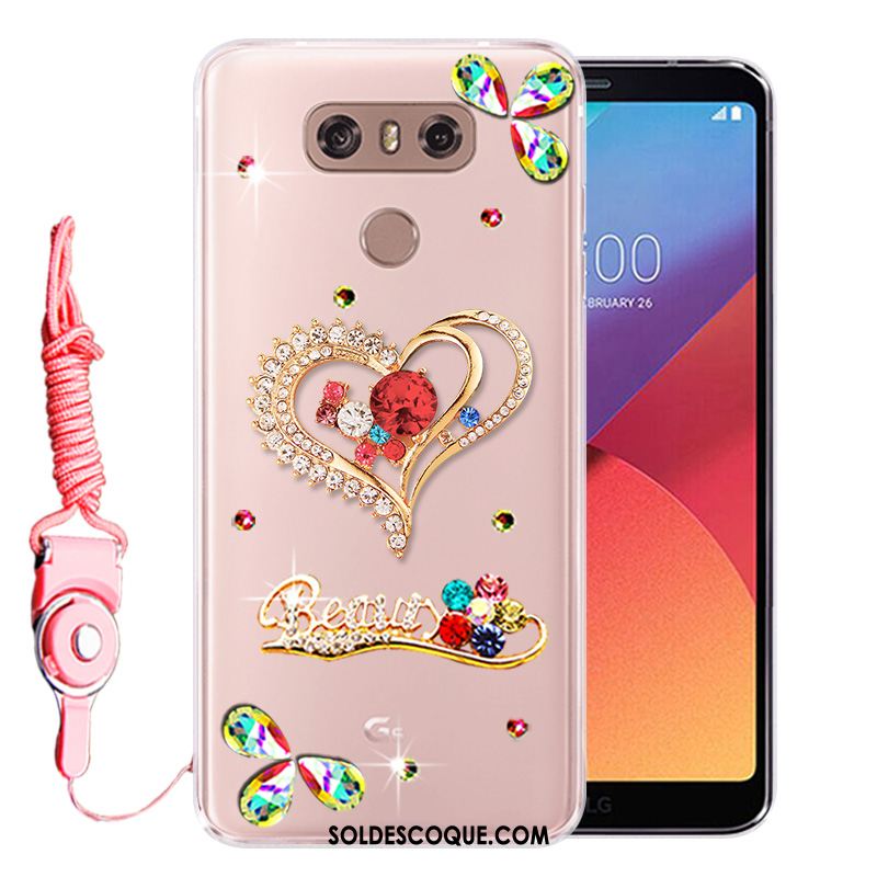 Coque Lg G6 Strass Téléphone Portable Protection Fluide Doux Incassable Pas Cher