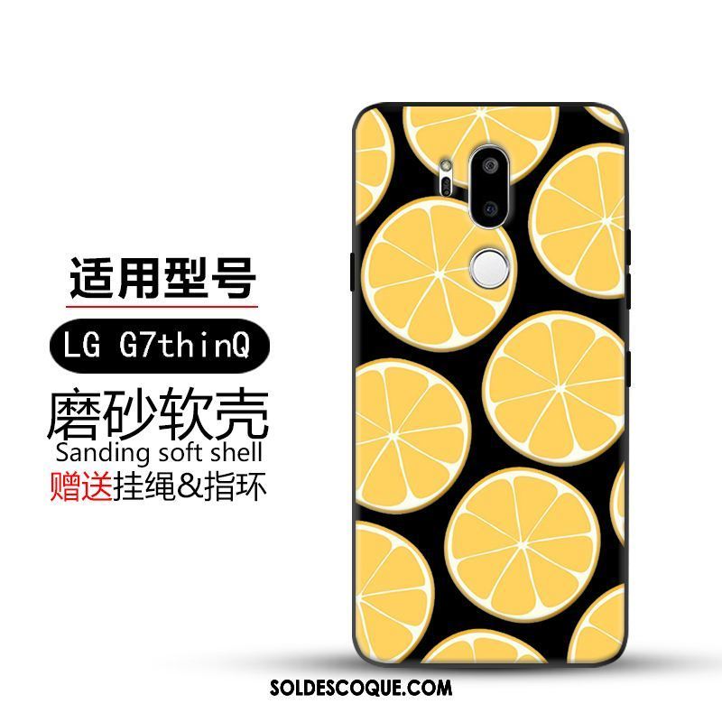 Coque Lg G7 Thinq Bordure Créatif Téléphone Portable Délavé En Daim Fluide Doux En Vente