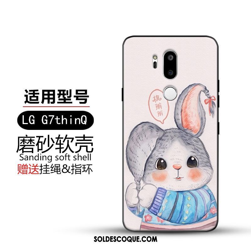 Coque Lg G7 Thinq Bordure Créatif Téléphone Portable Délavé En Daim Fluide Doux En Vente