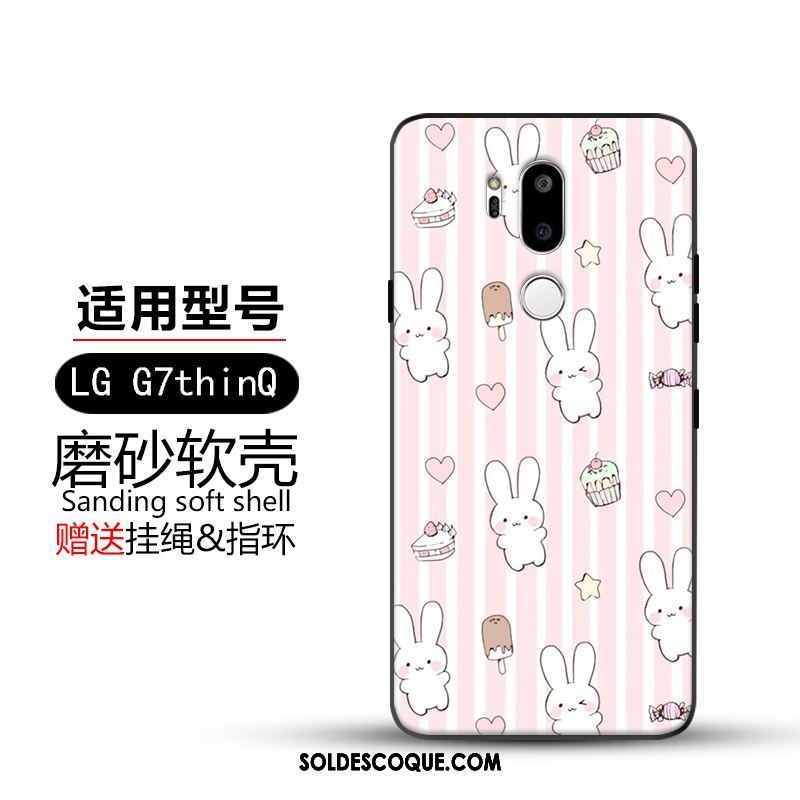 Coque Lg G7 Thinq Bordure Créatif Téléphone Portable Délavé En Daim Fluide Doux En Vente