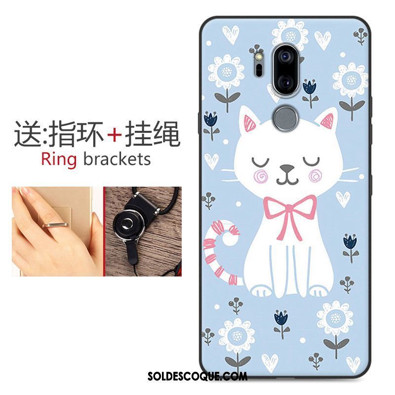 Coque Lg G7 Thinq Dessin Animé Incassable Délavé En Daim Créatif Étui France