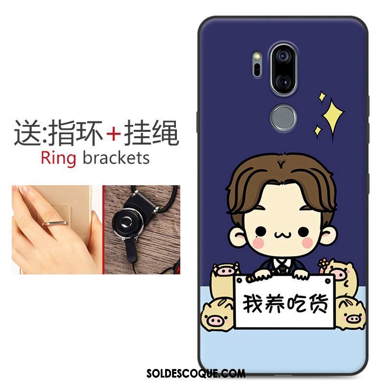 Coque Lg G7 Thinq Dessin Animé Incassable Délavé En Daim Créatif Étui France