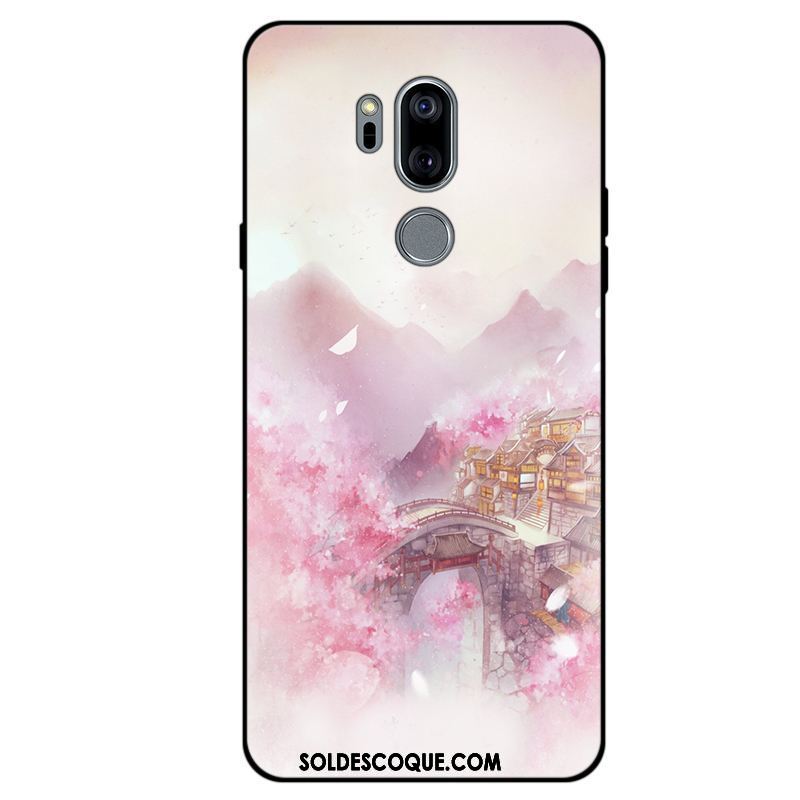 Coque Lg G7 Thinq Fluide Doux Téléphone Portable Frais Rose Étui En Vente