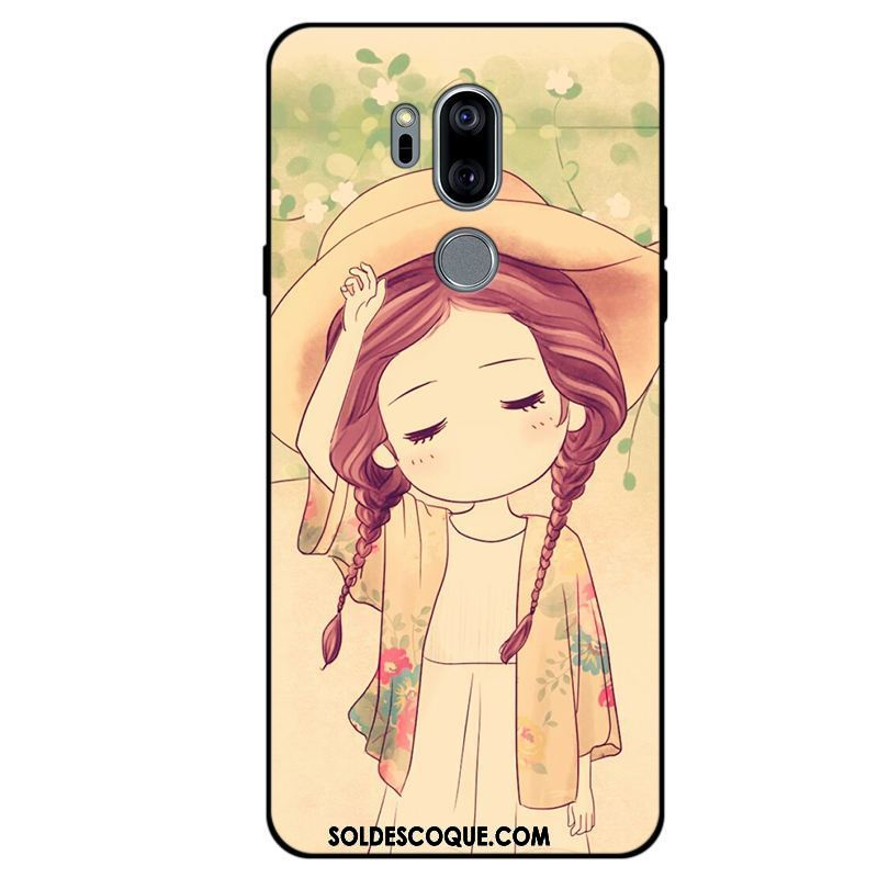 Coque Lg G7 Thinq Fluide Doux Téléphone Portable Frais Rose Étui En Vente