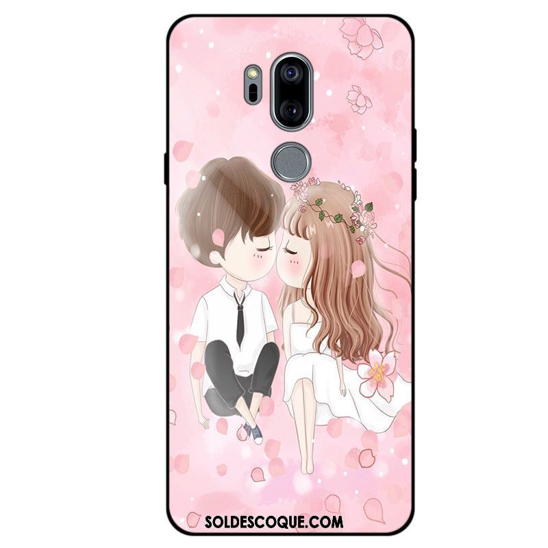 Coque Lg G7 Thinq Fluide Doux Téléphone Portable Frais Rose Étui En Vente