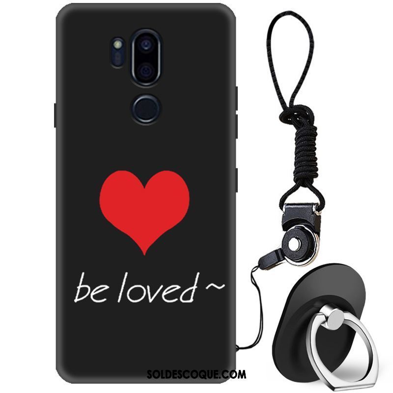 Coque Lg G7 Thinq Noir Silicone Tendance Délavé En Daim Protection En Vente