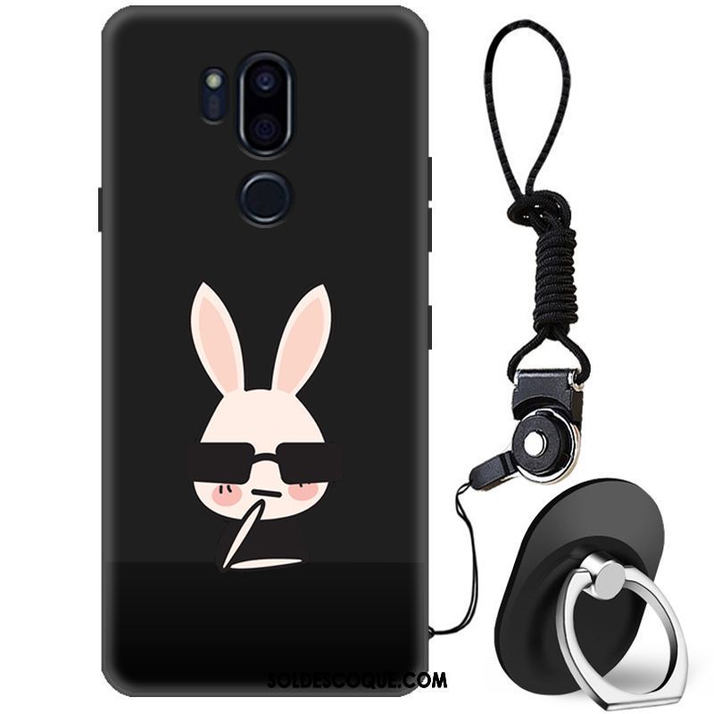 Coque Lg G7 Thinq Noir Silicone Tendance Délavé En Daim Protection En Vente