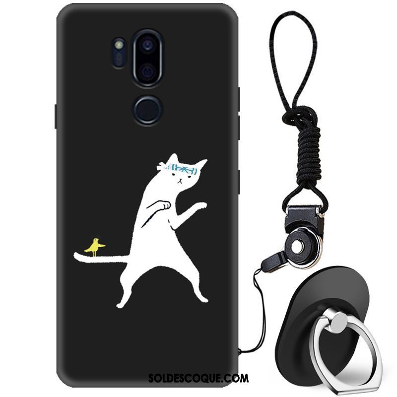 Coque Lg G7 Thinq Noir Silicone Tendance Délavé En Daim Protection En Vente