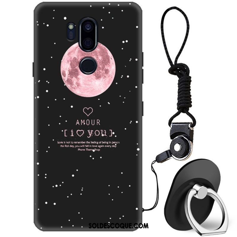 Coque Lg G7 Thinq Noir Silicone Tendance Délavé En Daim Protection En Vente