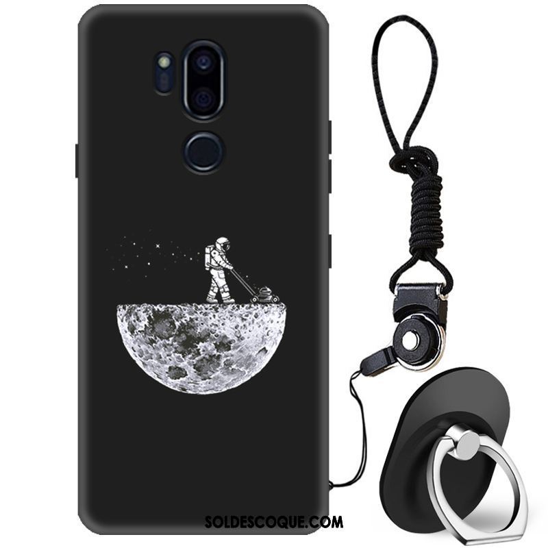 Coque Lg G7 Thinq Noir Silicone Tendance Délavé En Daim Protection En Vente