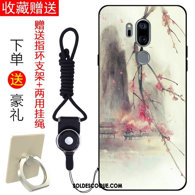 Coque Lg G7 Thinq Tendance Silicone Téléphone Portable Rose Protection Pas Cher