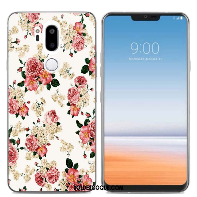 Coque Lg G7 Thinq Transparent Dessin Animé Rose Protection Silicone Housse En Ligne