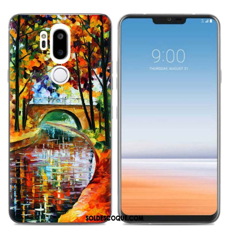 Coque Lg G7 Thinq Transparent Dessin Animé Rose Protection Silicone Housse En Ligne